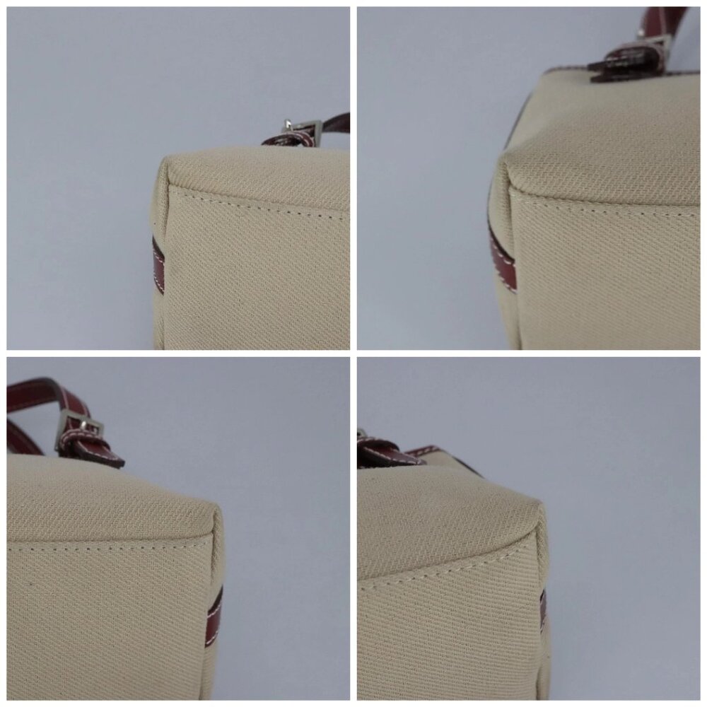 BURBERRY Blue Label Hand Bag Canvas Beige Red Auth ti2349 - Picture 16 of 16